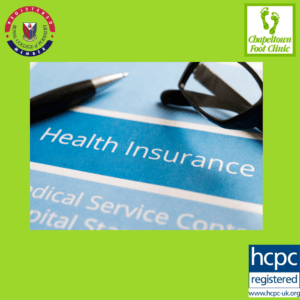 Image of Health Insurance documents with a pen and glasses